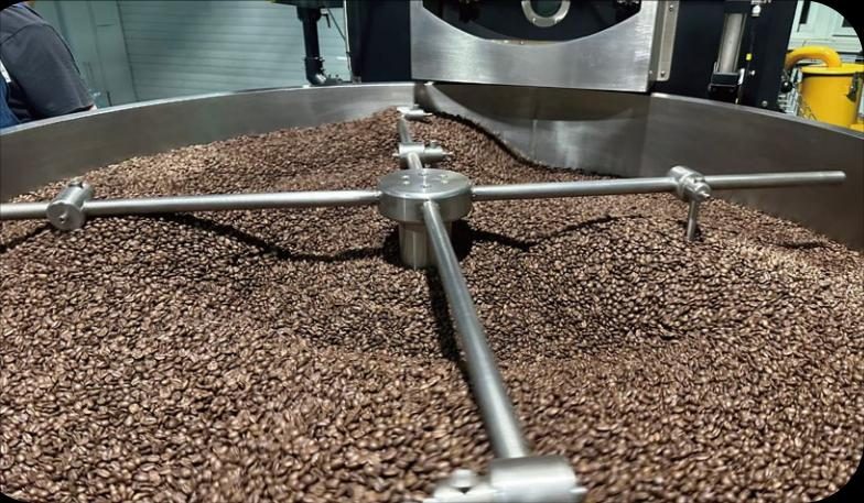 Roasting machine.
